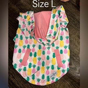 Lucy & Co reversible pineapple raincoat